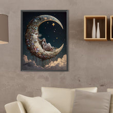 Load image into Gallery viewer, Diamond Painting - Full Square - girl on the moon (30*40CM)