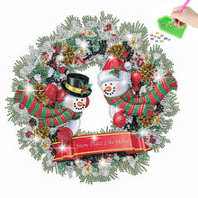 Load image into Gallery viewer, Diamond Painting Sticker Gem DIY Craft Kit for Kid Gift (Christmas Wreath #1)