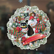 Load image into Gallery viewer, Diamond Painting Sticker Gem DIY Craft Kit for Kid Gift (Christmas Wreath #1)