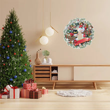 Load image into Gallery viewer, Diamond Painting Sticker Gem DIY Craft Kit for Kid Gift (Christmas Wreath #1)