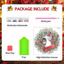 Load image into Gallery viewer, Diamond Painting Sticker Gem DIY Craft Kit for Kid Gift (Christmas Wreath #1)