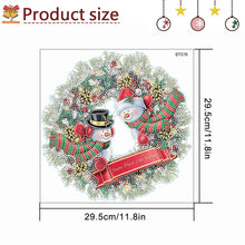 Load image into Gallery viewer, Diamond Painting Sticker Gem DIY Craft Kit for Kid Gift (Christmas Wreath #1)
