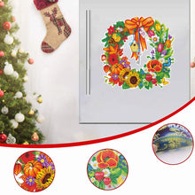 Load image into Gallery viewer, Diamond Painting Sticker Gem DIY Craft Kit for Kid Gift (Christmas Wreath #4)