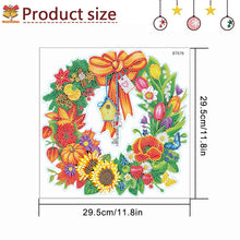 Load image into Gallery viewer, Diamond Painting Sticker Gem DIY Craft Kit for Kid Gift (Christmas Wreath #4)