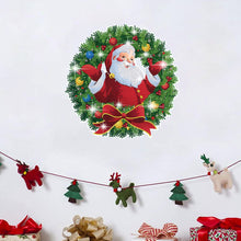 Load image into Gallery viewer, Diamond Painting Sticker Gem DIY Craft Kit for Kid Gift (Christmas Wreath #5)
