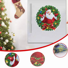 Load image into Gallery viewer, Diamond Painting Sticker Gem DIY Craft Kit for Kid Gift (Christmas Wreath #5)