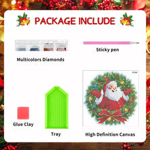 Load image into Gallery viewer, Diamond Painting Sticker Gem DIY Craft Kit for Kid Gift (Christmas Wreath #5)