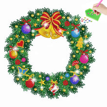 Load image into Gallery viewer, Diamond Painting Sticker Gem DIY Craft Kit for Kid Gift (Christmas Wreath #8)