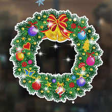 Load image into Gallery viewer, Diamond Painting Sticker Gem DIY Craft Kit for Kid Gift (Christmas Wreath #8)