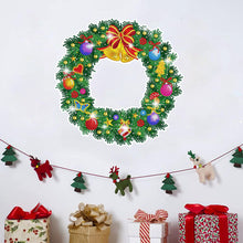 Load image into Gallery viewer, Diamond Painting Sticker Gem DIY Craft Kit for Kid Gift (Christmas Wreath #8)