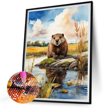 Load image into Gallery viewer, Diamond Painting - Full Round - Beaver by the river (30*40CM)
