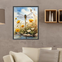 Load image into Gallery viewer, Diamond Painting - Full Round - dragonfly on water (30*40CM)