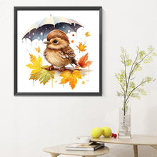 Load image into Gallery viewer, Diamond Painting - Full Round - bird holding umbrella (30*30CM)