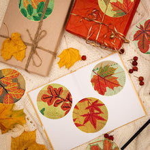 Load image into Gallery viewer, 8 PCS Acrylic Diamond Painting Art Coaster Kit with Holder for Adult(Retro Leaf)