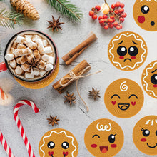 Load image into Gallery viewer, 8 PCS Acrylic Diamond Painting Art Coaster Kit with Holder (Smiley Biscuit)