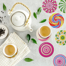 Load image into Gallery viewer, 8 PCS Acrylic Diamond Painting Art Coaster Kit with Holder for Adults (Candy)