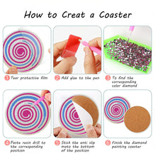 Load image into Gallery viewer, 8 PCS Acrylic Diamond Painting Art Coaster Kit with Holder for Adults (Candy)