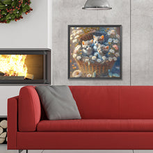 Load image into Gallery viewer, Diamond Painting - Full Round - Flowers and kittens (30*30CM)