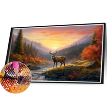 Load image into Gallery viewer, Diamond Painting - Full Round - Reindeer in the woods (40*30CM)