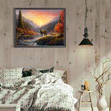 Load image into Gallery viewer, Diamond Painting - Full Round - Reindeer in the woods (40*30CM)