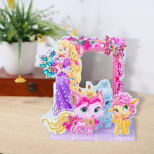 Load image into Gallery viewer, Acrylic Diamond Painting Desktop Decor for Home Office Decor (Princess and Fawn)