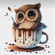 Load image into Gallery viewer, Diamond Painting - Full Round - teacup owl (30*30CM)