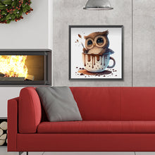 Load image into Gallery viewer, Diamond Painting - Full Round - teacup owl (30*30CM)