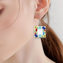 Load image into Gallery viewer, 12 Pairs Double Sided Diamond Painting Earrings for Women Girls (Butterfly)