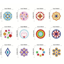 Load image into Gallery viewer, 12 Pairs Double Sided Diamond Painting Earrings for Women Girls (Flower)