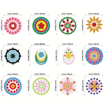 Load image into Gallery viewer, 12 Pairs Double Sided Diamond Painting Earrings for Women Girls (Flower)