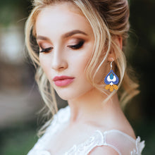 Load image into Gallery viewer, 12 Pairs Double Sided Diamond Painting Earrings for Women Girls (Flower)