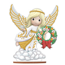 Load image into Gallery viewer, Wooden Xmas Doll Diamonds Painting Desktop Decor for Xmas Table Office Decor(#1)