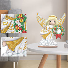 Load image into Gallery viewer, Wooden Xmas Doll Diamonds Painting Desktop Decor for Xmas Table Office Decor(#1)