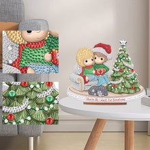 Load image into Gallery viewer, Wooden Xmas Doll Diamonds Painting Desktop Decor for Xmas Table Office Decor(#3)