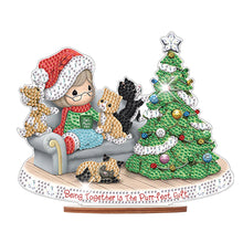 Load image into Gallery viewer, Wooden Xmas Doll Diamonds Painting Desktop Decor for Xmas Table Office Decor(#5)