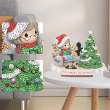 Load image into Gallery viewer, Wooden Xmas Doll Diamonds Painting Desktop Decor for Xmas Table Office Decor(#5)
