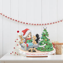 Load image into Gallery viewer, Wooden Xmas Doll Diamonds Painting Desktop Decor for Xmas Table Office Decor(#5)