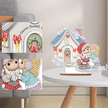 Load image into Gallery viewer, Wooden Xmas Doll Diamonds Painting Desktop Decor for Xmas Table Office Decor(#6)