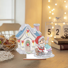 Load image into Gallery viewer, Wooden Xmas Doll Diamonds Painting Desktop Decor for Xmas Table Office Decor(#6)