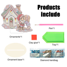 Load image into Gallery viewer, Wooden Xmas Doll Diamonds Painting Desktop Decor for Xmas Table Office Decor(#6)
