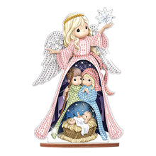 Load image into Gallery viewer, Wooden Xmas Doll Diamonds Painting Desktop Decor for Xmas Table Office Decor(#7)