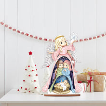 Load image into Gallery viewer, Wooden Xmas Doll Diamonds Painting Desktop Decor for Xmas Table Office Decor(#7)