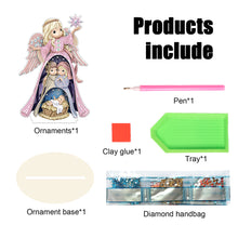 Load image into Gallery viewer, Wooden Xmas Doll Diamonds Painting Desktop Decor for Xmas Table Office Decor(#7)