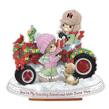 Load image into Gallery viewer, Wooden Xmas Doll Diamonds Painting Desktop Decor for Xmas Table Office Decor(#8)