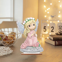 Load image into Gallery viewer, Wooden Xmas Doll Diamonds Painting Desktop Decor for Xmas Table Office Decor(#9)