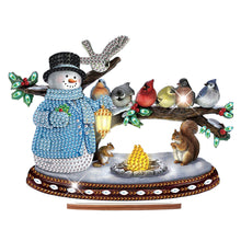 Load image into Gallery viewer, Wooden Xmas Snowman Diamonds Painting Desktop Decor for Table Office Decor (#1)