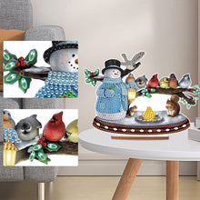 Load image into Gallery viewer, Wooden Xmas Snowman Diamonds Painting Desktop Decor for Table Office Decor (#1)