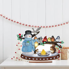 Load image into Gallery viewer, Wooden Xmas Snowman Diamonds Painting Desktop Decor for Table Office Decor (#1)