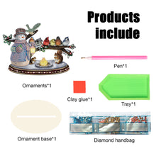 Load image into Gallery viewer, Wooden Xmas Snowman Diamonds Painting Desktop Decor for Table Office Decor (#1)