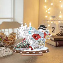 Load image into Gallery viewer, Wooden Xmas Snowman Diamonds Painting Desktop Decor for Table Office Decor (#2)